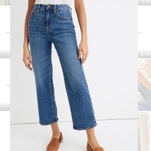 Madewell NWT curvy slim wide-leg crop jeans